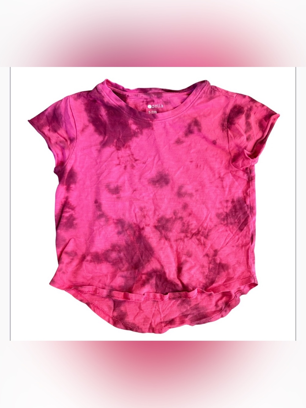 Zella Fuchsia Pink Tie-Dye Short Sleeve Tee